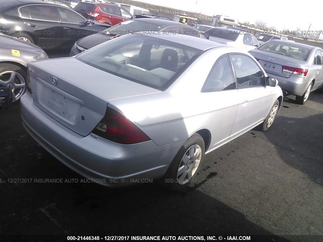 1HGEM22931L088528 - 2001 HONDA CIVIC SI/EX SILVER photo 4