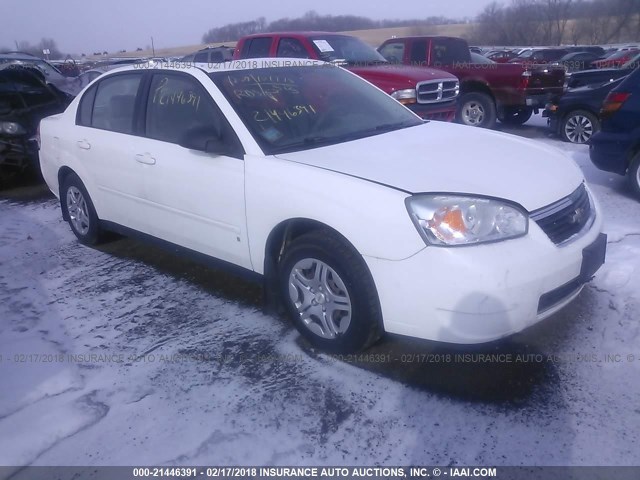 1G1ZS58F77F188362 - 2007 CHEVROLET MALIBU LS WHITE photo 1