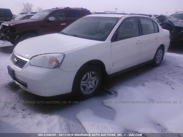 1G1ZS58F77F188362 - 2007 CHEVROLET MALIBU LS WHITE photo 2
