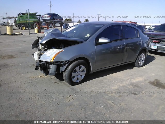 3N1AB6AP3CL651422 - 2012 NISSAN SENTRA 2.0/2.0S/SR/2.0SL GRAY photo 2