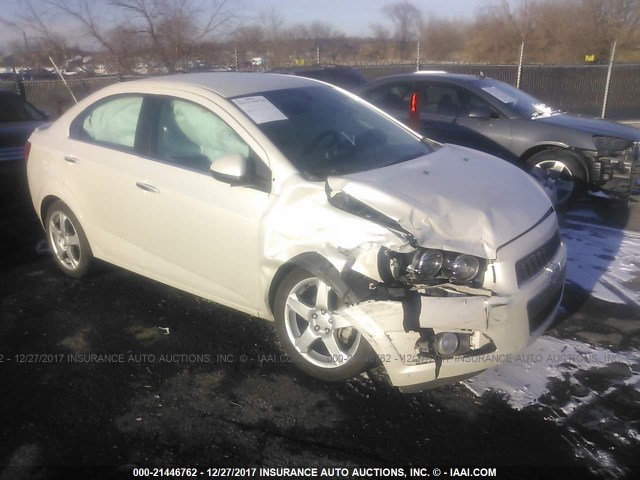 1G1JE5SB4F4125224 - 2015 CHEVROLET SONIC LTZ WHITE photo 1