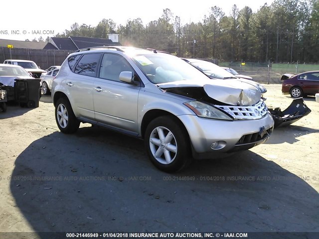 JN8AZ08W65W404318 - 2005 NISSAN MURANO SL/SE/S SILVER photo 1