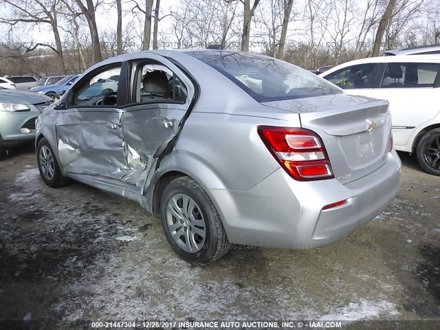 1G1JB5SH8H4141720 - 2017 CHEVROLET SONIC LS 银色 照片 3