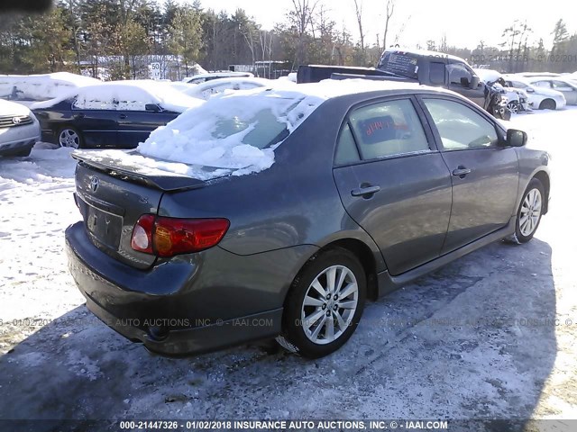 2T1BU4EE7AC445657 - 2010 TOYOTA COROLLA S/LE/XLE GRAY photo 4