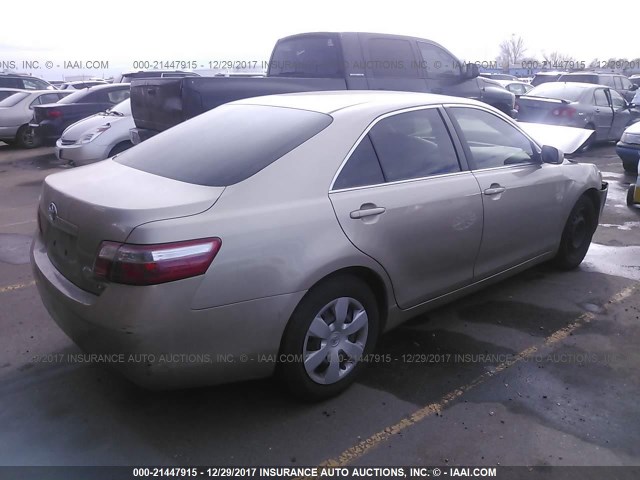 4T1BE46K07U705115 - 2007 TOYOTA CAMRY NEW GENERAT CE/LE/XLE/SE GOLD photo 4