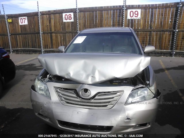 4T1BE46K07U705115 - 2007 TOYOTA CAMRY NEW GENERAT CE/LE/XLE/SE GOLD photo 6