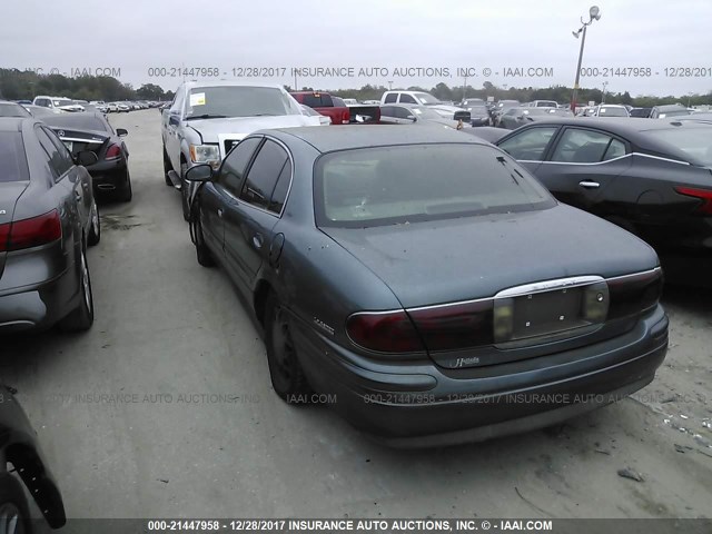 1G4HR54K42U202350 - 2002 BUICK LESABRE LIMITED BLUE photo 3