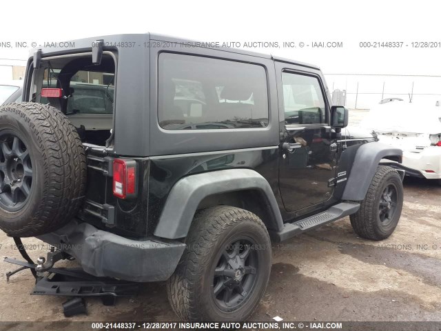 1C4AJWAG6CL181818 - 2012 JEEP WRANGLER SPORT BLACK photo 4