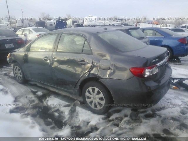 JTDBU4EE3B9163023 - 2011 TOYOTA COROLLA S/LE GRAY photo 3