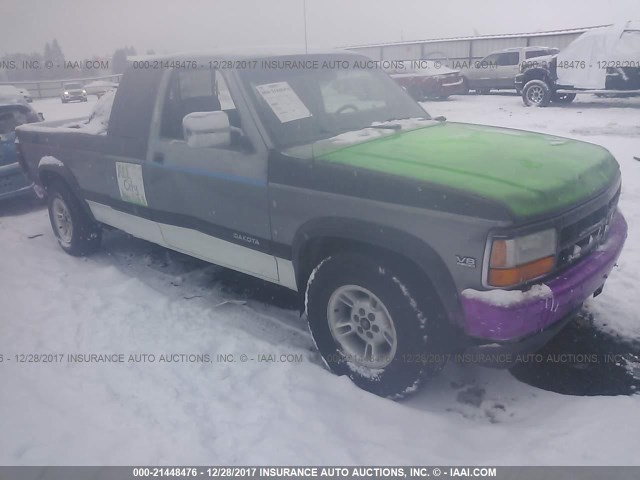 1B7GL23Y8NS545359 - 1992 DODGE DAKOTA GRAY photo 1