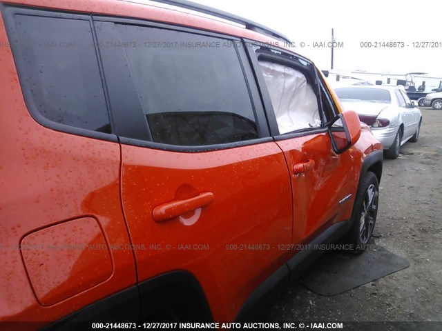 ZACCJABT1FPC40829 - 2015 JEEP RENEGADE LATITUDE ORANGE photo 6