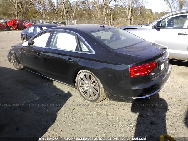 WAURVAFD1CN015409 - 2012 AUDI A8 L QUATTRO BLACK photo 3