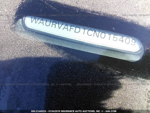 WAURVAFD1CN015409 - 2012 AUDI A8 L QUATTRO BLACK photo 9