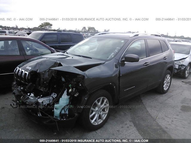 1C4PJLCB2GW290887 - 2016 JEEP CHEROKEE LATITUDE GRAY photo 2