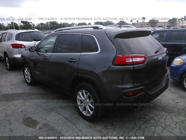 1C4PJLCB2GW290887 - 2016 JEEP CHEROKEE LATITUDE GRAY photo 3
