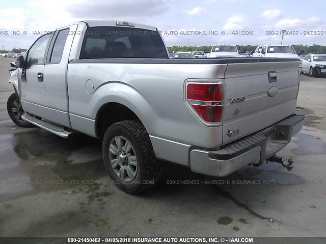 1FTFX1CT0BFB15988 - 2011 FORD F150 SUPER CAB SILVER photo 3