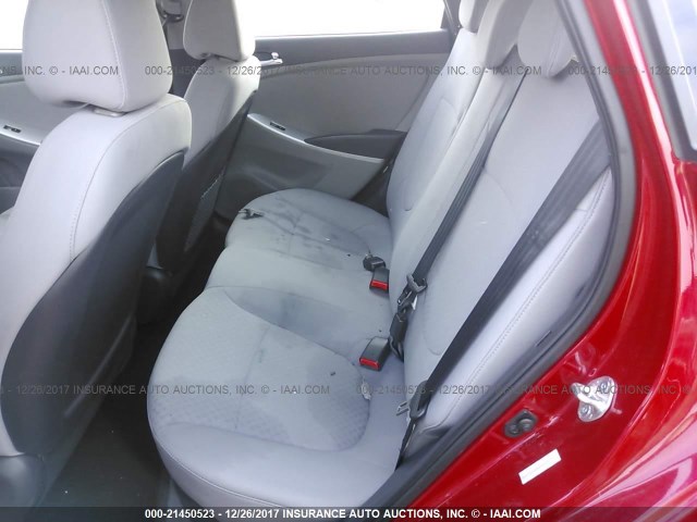 KMHCU5AEXDU090518 - 2013 HYUNDAI ACCENT GLS/SE RED photo 8