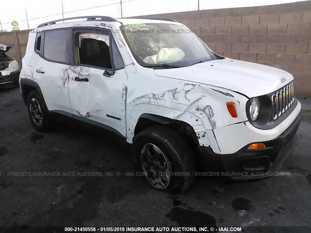 ZACCJBAB6HPG05605 - 2017 JEEP RENEGADE SPORT Սպիտակ լուսանկար 1