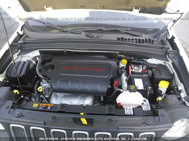 ZACCJBAB6HPG05605 - 2017 JEEP RENEGADE SPORT Սպիտակ լուսանկար 10