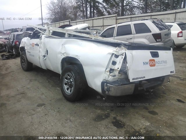 1GTEC14C88Z233820 - 2008 GMC SIERRA C1500 WHITE photo 3