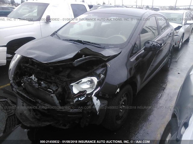 KNADM4A33D6183240 - 2013 KIA RIO LX BLACK photo 2