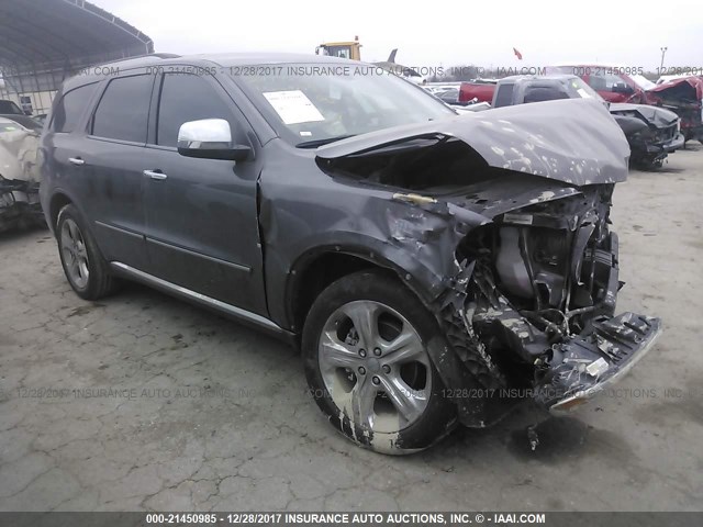 1C4RDHAG8EC596499 - 2014 DODGE DURANGO SXT GRAY photo 1