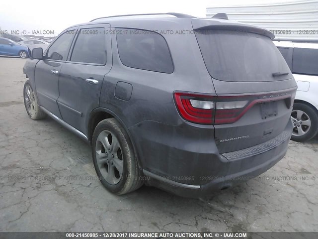 1C4RDHAG8EC596499 - 2014 DODGE DURANGO SXT GRAY photo 3