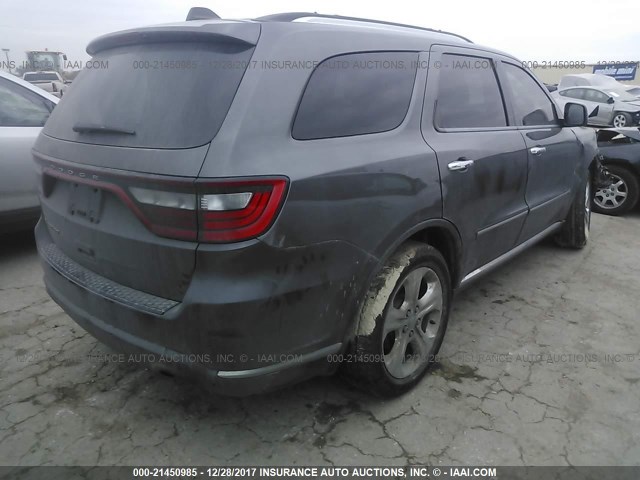 1C4RDHAG8EC596499 - 2014 DODGE DURANGO SXT GRAY photo 4