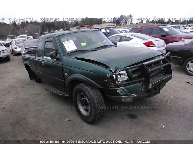 1FTZR15X4YPA34695 - 2000 FORD RANGER SUPER CAB GREEN photo 1