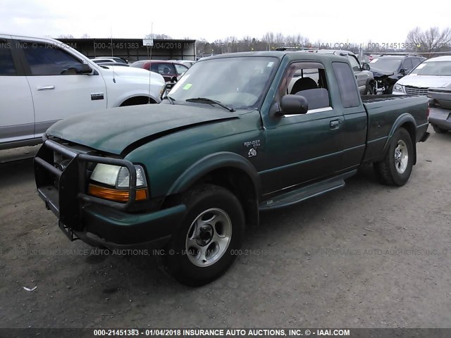 1FTZR15X4YPA34695 - 2000 FORD RANGER SUPER CAB GREEN photo 2