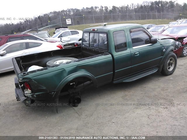 1FTZR15X4YPA34695 - 2000 FORD RANGER SUPER CAB GREEN photo 4