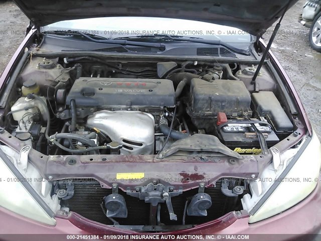 4T1BE32KX3U250428 - 2003 TOYOTA CAMRY LE/XLE/SE RED photo 10