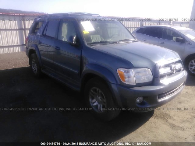 5TDZT34A47S297753 - 2007 TOYOTA SEQUOIA SR5 BLUE photo 1