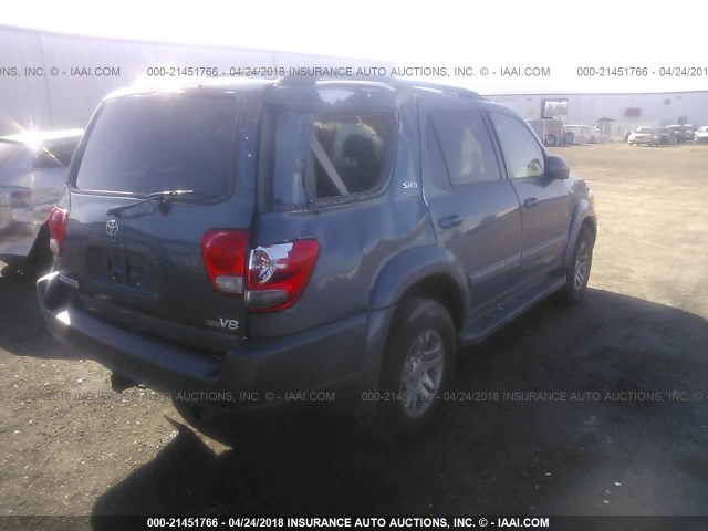 5TDZT34A47S297753 - 2007 TOYOTA SEQUOIA SR5 BLUE photo 4