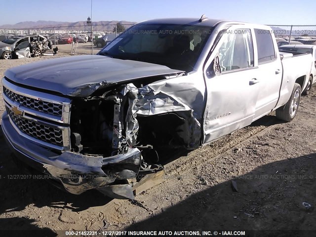 3GCPCREC2FG421008 - 2015 CHEVROLET SILVERADO C1500 LT SILVER photo 2