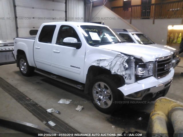 3GTRKWE35AG189443 - 2010 GMC SIERRA K1500 SLT WHITE photo 1