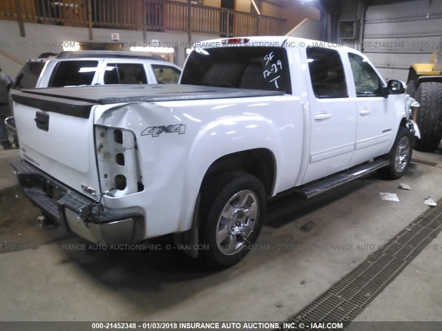 3GTRKWE35AG189443 - 2010 GMC SIERRA K1500 SLT WHITE photo 4