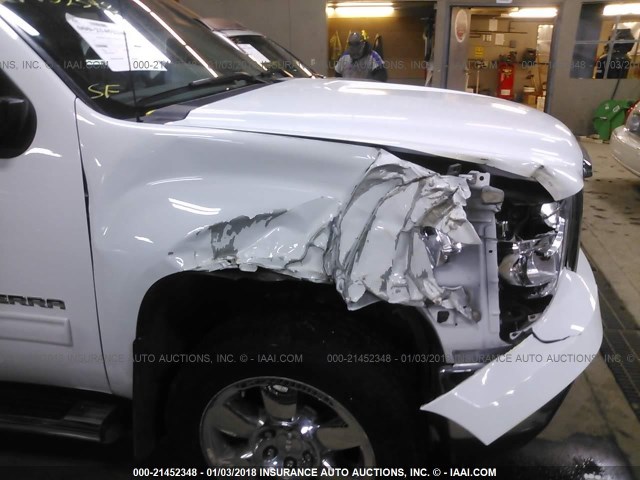 3GTRKWE35AG189443 - 2010 GMC SIERRA K1500 SLT WHITE photo 6