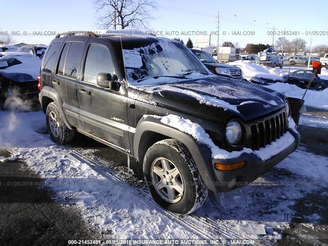 1J4GL48K94W301057 - 2004 JEEP LIBERTY SPORT BLACK photo 1