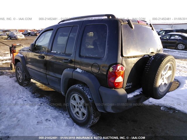 1J4GL48K94W301057 - 2004 JEEP LIBERTY SPORT 黑色 照片 3