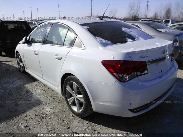 1G1PE5SB0E7280845 - 2014 CHEVROLET CRUZE LT WHITE photo 3