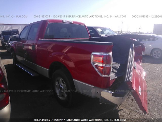 1FTEW1C81AKA77218 - 2010 FORD F150 SUPERCREW RED photo 3