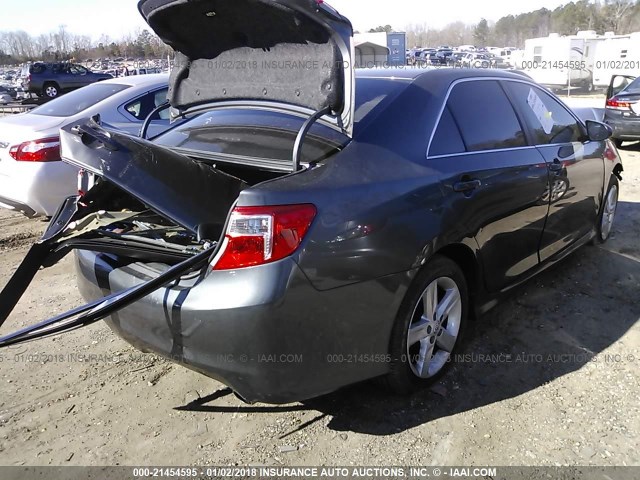 4T1BF1FKXCU191263 - 2012 TOYOTA CAMRY SE/LE/XLE GRAY photo 4