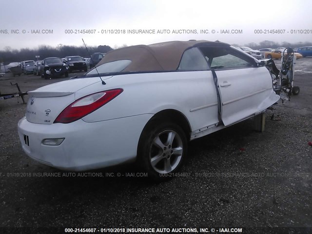 4T1FA38PX8U152796 - 2008 TOYOTA CAMRY SOLARA SE/SLE/SPORT WHITE photo 4