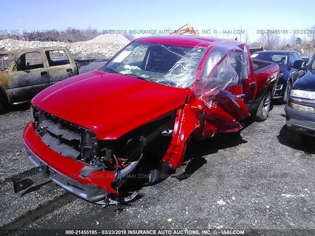 1C6RR7TT1ES348355 - 2014 RAM 1500 SLT RED photo 2