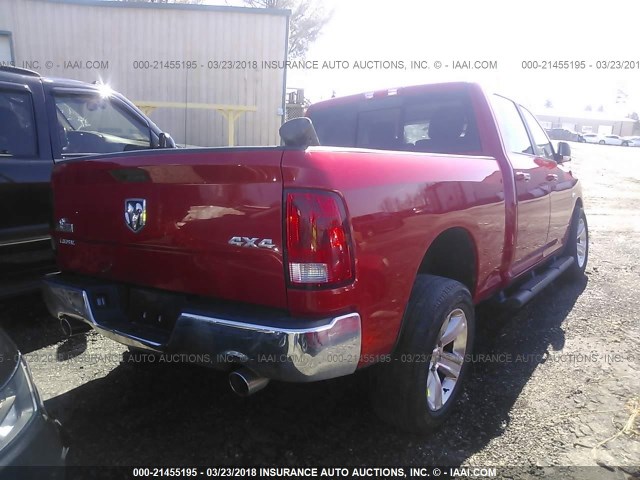 1C6RR7TT1ES348355 - 2014 RAM 1500 SLT RED photo 4