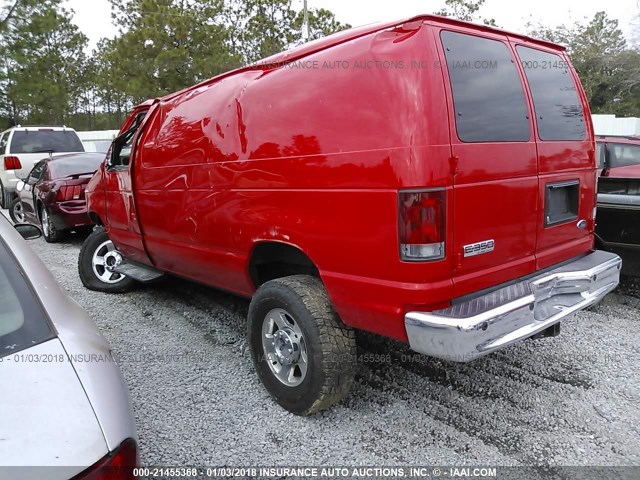 1FTSE34S59DA16594 - 2009 FORD ECONOLINE E350 SUPER DUTY VAN RED photo 3