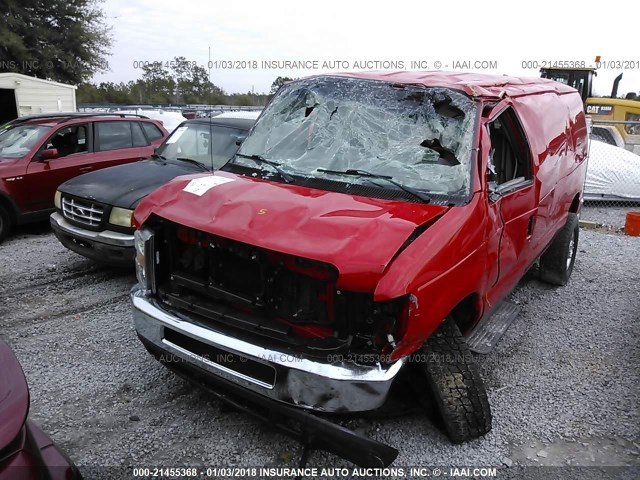 1FTSE34S59DA16594 - 2009 FORD ECONOLINE E350 SUPER DUTY VAN RED photo 6