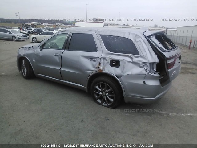 1C4RDJDG8HC697775 - 2017 DODGE DURANGO GT SILVER photo 3