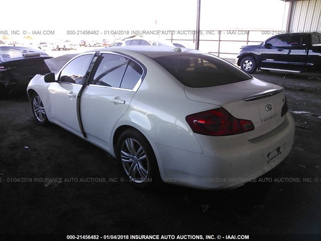 JN1CV6AP3CM934036 - 2012 INFINITI G37 SPORT WHITE photo 3